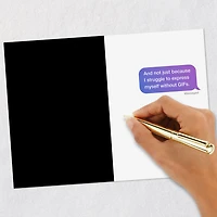 Struggling to Express Myself Without GIFs Funny Thank You Card for only USD 3.99 | Hallmark