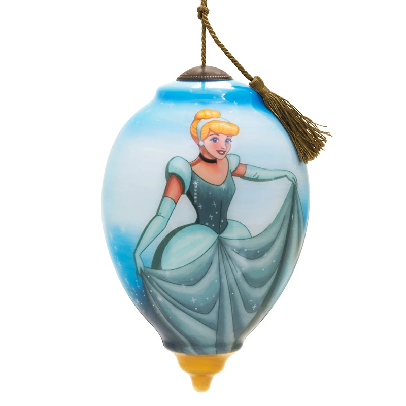 Disney Princess Ne'Qwa Art® Cinderella Hand-Painted Glass Hallmark Ornament for only USD 65.99 | Hallmark