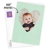 Personalized Mint Green Heart Frame Photo Card for only USD 4.99 | Hallmark