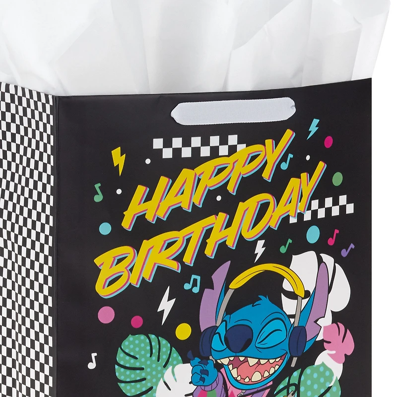 13" Disney Stitch Music Fun Large Gift Bag With Tissue Paper for only USD 6.99 | Hallmark