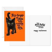 Purr-fectly Wonderful Black Cat Halloween Cards, Pack of 6 for only USD 5.99 | Hallmark