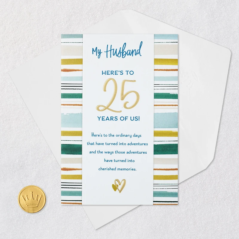 Adventures and Memories 25th Anniversary Card for Husband for only USD 5.99 | Hallmark