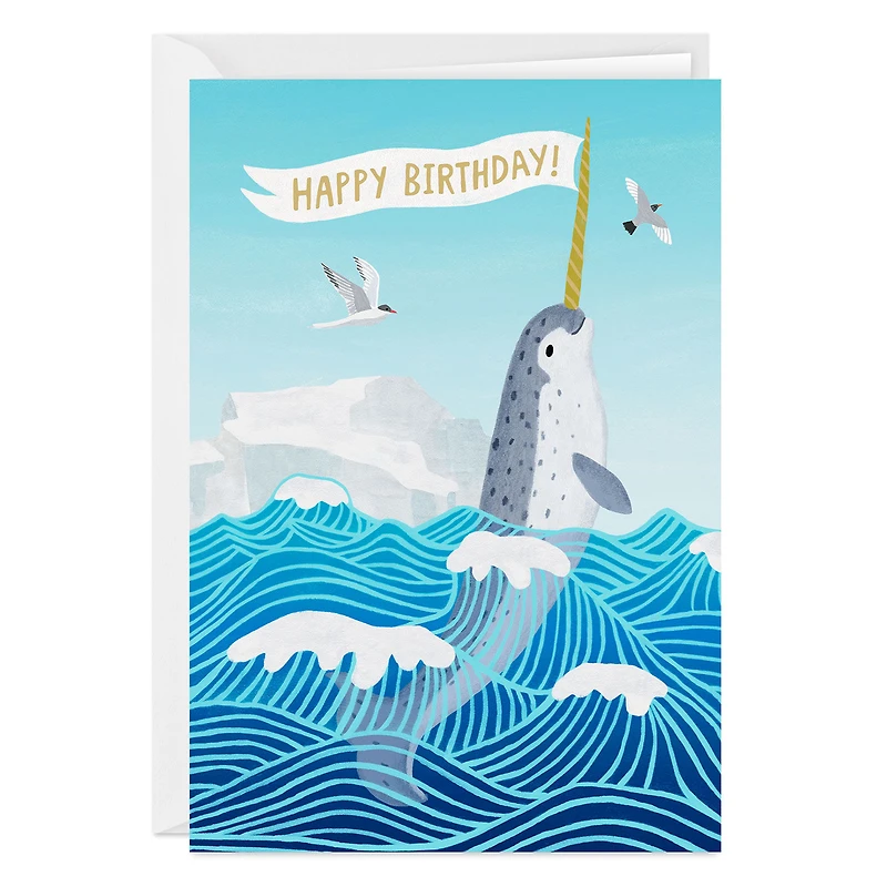 Glad You Exist Narwhal Custom Birthday Card for only USD 4.99 | Hallmark