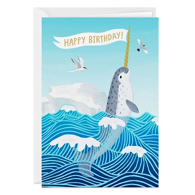 Glad You Exist Narwhal Custom Birthday Card for only USD 4.99 | Hallmark