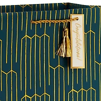 13" Gold Geometric on Teal Large Gift Bag for only USD 5.49 | Hallmark