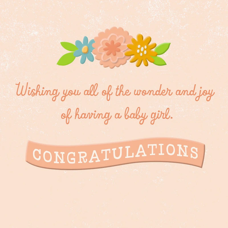 Full of Giggles New Baby Girl Card for only USD 3.99 | Hallmark