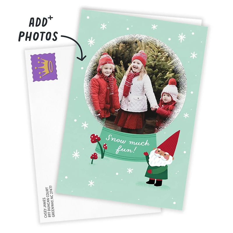 Snow Much Fun Snow Globe Custom Holiday Card for only USD 4.99 | Hallmark