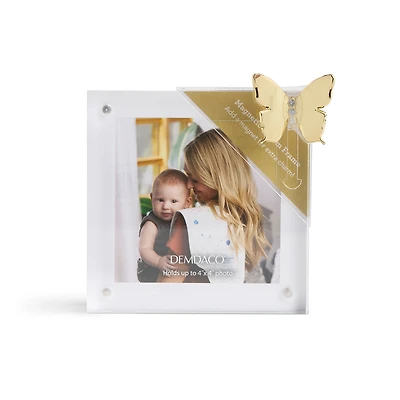 Demdaco Acrylic Picture Frame With Butterfly Charm, 4x4 for only USD 24.99 | Hallmark