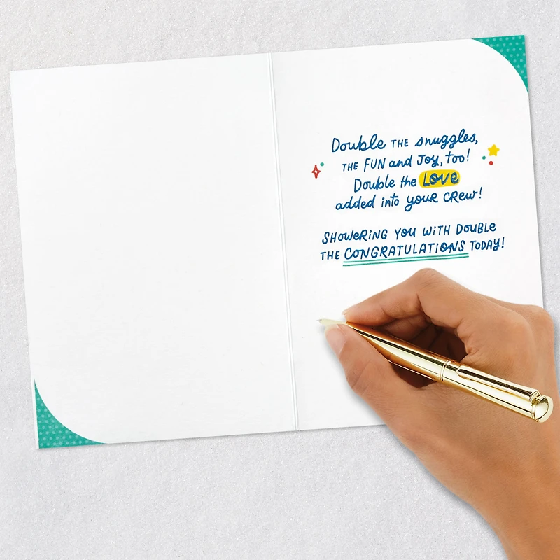 Double the Happiness Baby Shower Card for Twins for only USD 4.59 | Hallmark