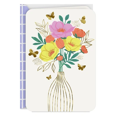 Butterflies and Flowers in Vase Blank Card for only USD 2.99 | Hallmark