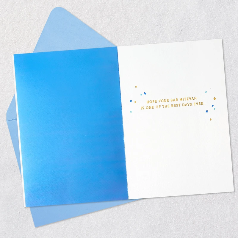 Blue and Gold Confetti Bar Mitzvah Card for only USD 8.59 | Hallmark