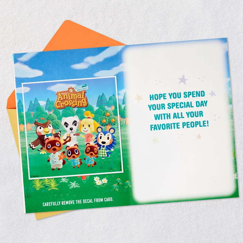 Nintendo Animal Crossing™ New Horizons Special Day Birthday Card for Kids With Decal for only USD 4.99 | Hallmark