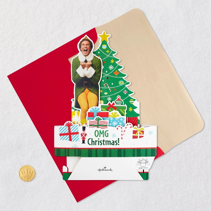 Elf Buddy the Elf™ 3D Pop-Up Christmas Card With Sound and Light for only USD 9.99 | Hallmark