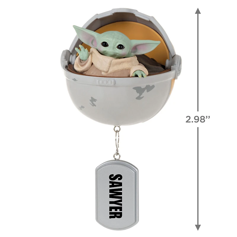 Star Wars: The Mandalorian™ Grogu™ in Hovering Pram Personalized Ornament, Custom Text for only USD 31.99 | Hallmark