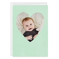 Personalized Mint Green Heart Frame Photo Card for only USD 4.99 | Hallmark