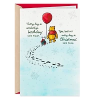 Disney Winnie the Pooh and Piglet Christmas Birthday Card for only USD 3.99 | Hallmark