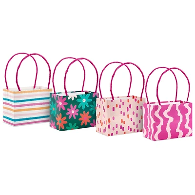 4" Patterned Pink Mini Horizontal Gift Bag Bundle for only USD 7.99 | Hallmark