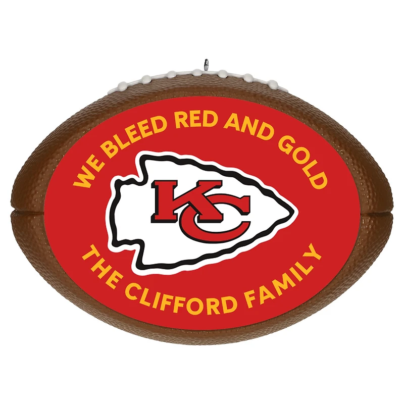 NFL Kansas City Chiefs Football Personalized Ornament, Custom Text for only USD 30.99 | Hallmark