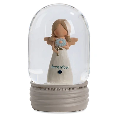 Blossom Bucket December Birthstone Angel Snow Globe, 4.2" for only USD 22.99 | Hallmark