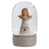 Blossom Bucket December Birthstone Angel Snow Globe, 4.2" for only USD 22.99 | Hallmark