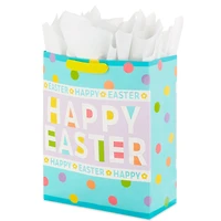 15.5" Polka Dots Extra-Large Easter Gift Bag With Tissue for only USD 6.99 | Hallmark