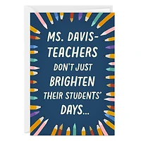 Pencils Custom Thank-You Card From Student for only USD 4.99 | Hallmark