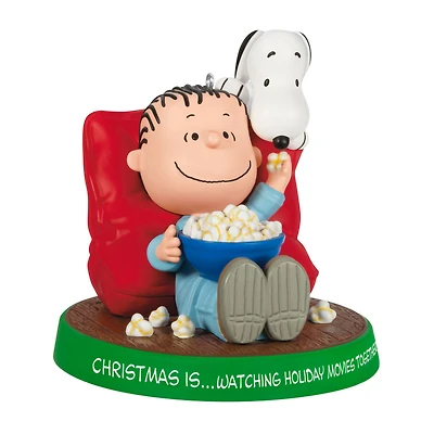 The Peanuts® Gang Christmas Is...Watching Holiday Movies Together Ornament for only USD 24.99 | Hallmark
