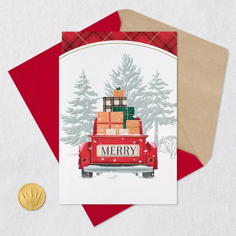 Merry Vintage Red Truck You're Loved Christmas Card for only USD 4.59 | Hallmark