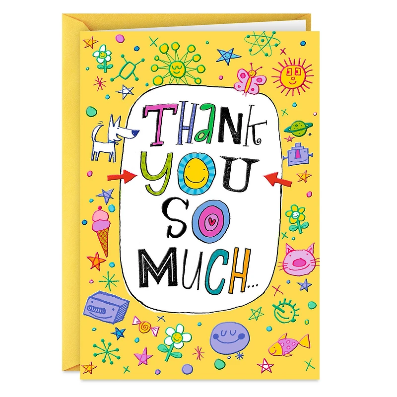 Happy Doodles Thank You Card for only USD 4.49 | Hallmark