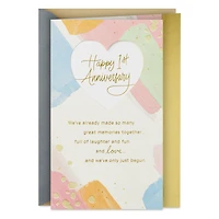We've Only Just Begun 1st Anniversary Card for only USD 4.99 | Hallmark