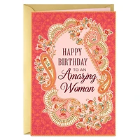 For An Amazing Woman Floral Paisley Birthday Card for only USD 4.99 | Hallmark