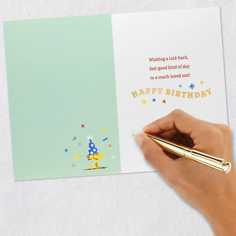 Peanuts® Snoopy Laid-Back Day for a Much Loved Son Birthday Card for only USD 6.99 | Hallmark