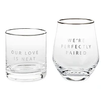 Lowball and Stemless Wine Glass, Set of 2 for only USD 34.99 | Hallmark