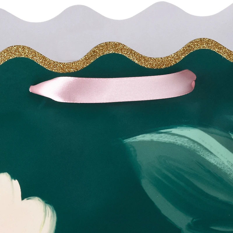 15" Lacey Chabert Collection Painted Flowers on Green Extra-Deep Gift Bag for only USD 7.29 | Hallmark