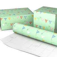 Hello Baby Pennants on Mint Green Wrapping Paper Roll, 20 sq. ft. for only USD 4.99 | Hallmark