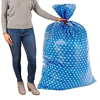 56" Snowflakes and Santa Face 2-Pack Giant Plastic Christmas Gift Bags for only USD 10.99 | Hallmark
