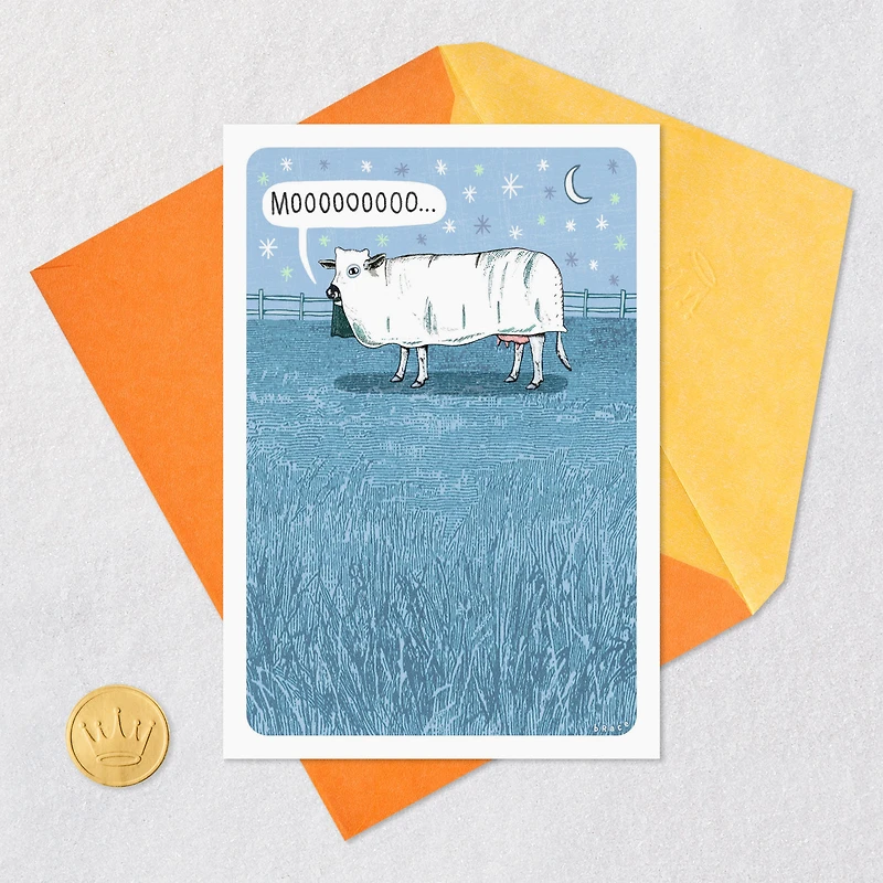 Mooing Ghost Cow Funny Halloween Card for only USD 3.69 | Hallmark