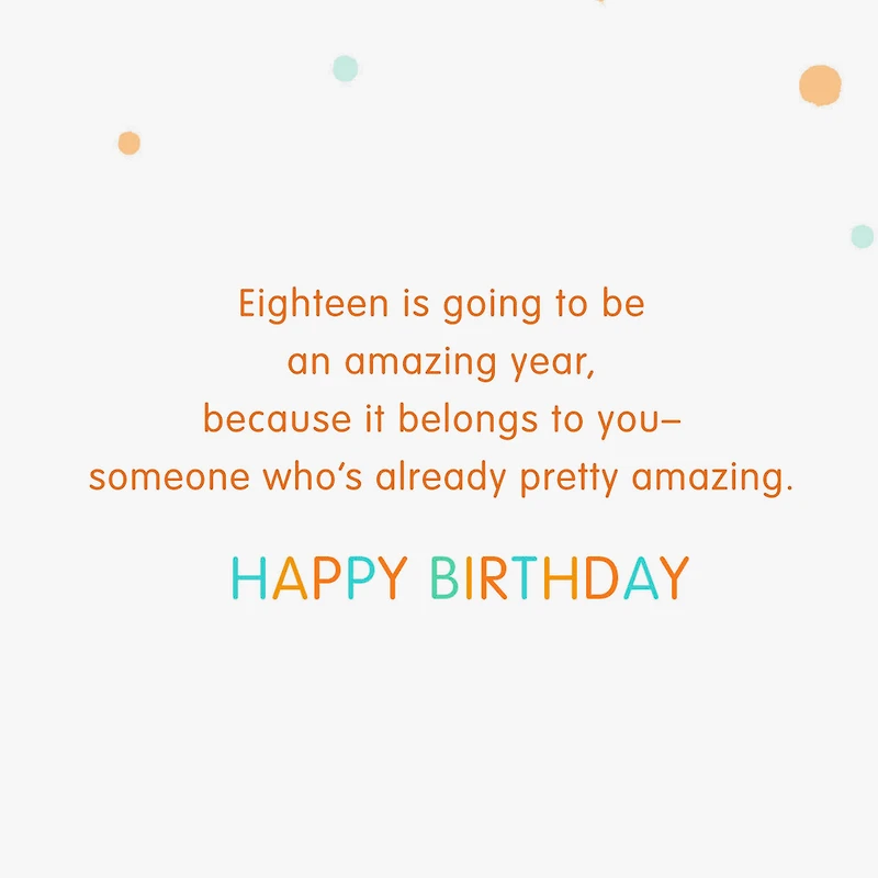 An Exciting Age and Amazing Year 18th Birthday Card for only USD 2.99 | Hallmark