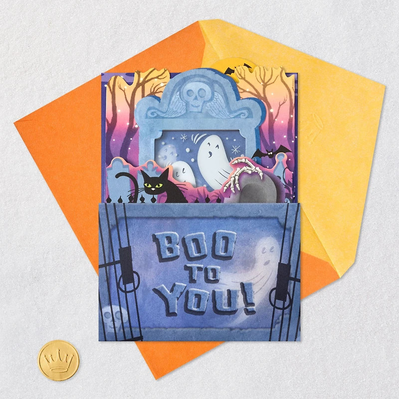 Ghosts in the Graveyard Musical Pop-Up Halloween Card With Light for only USD 11.99 | Hallmark