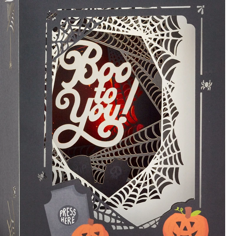 Boo to You Musical 3D Pop-Up Halloween Card With Light for only USD 10.99 | Hallmark