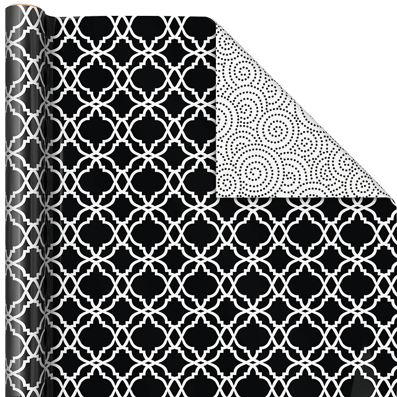 Black and White Prints 3-Pack Reversible Wrapping Paper, 75 sq. ft. total for only USD 16.99 | Hallmark