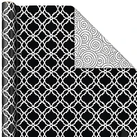 Black and White Prints 3-Pack Reversible Wrapping Paper, 75 sq. ft. total for only USD 16.99 | Hallmark