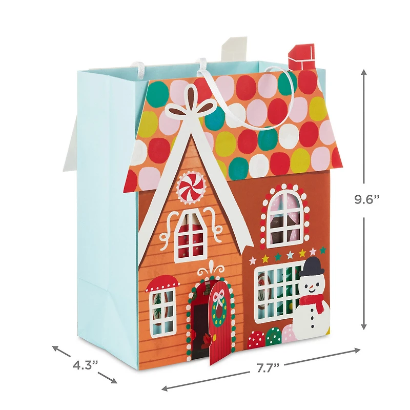 9.6" Gingerbread House Medium Christmas Gift Bag for only USD 3.99 | Hallmark