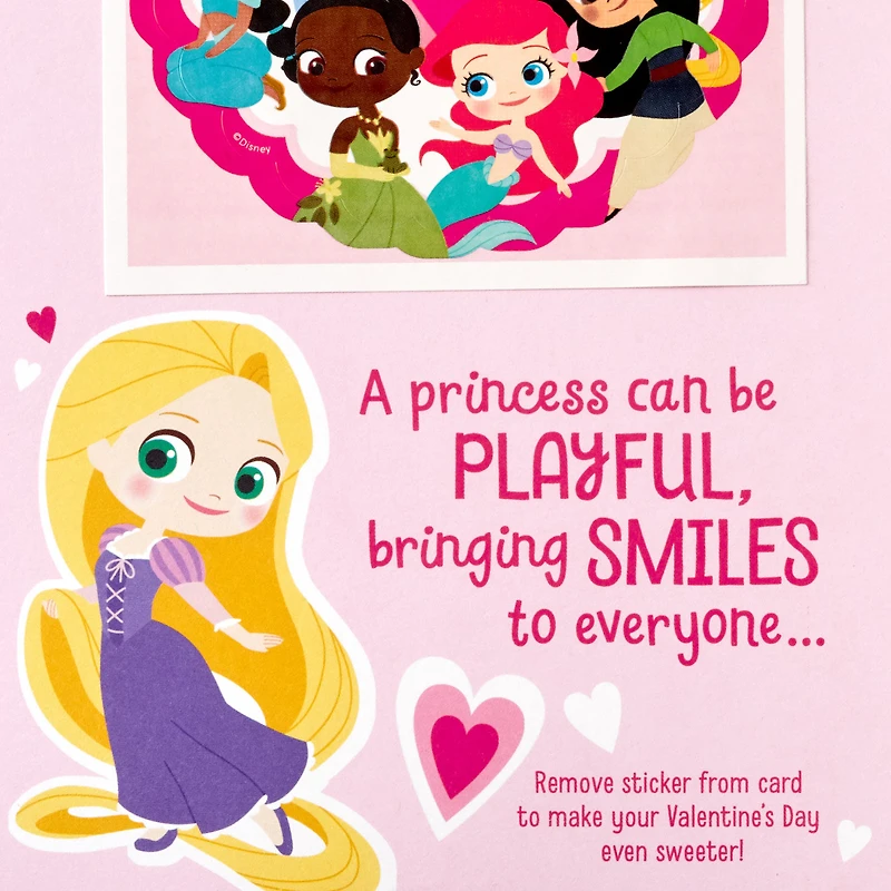 Disney Princess Valentine's Day Card for Granddaughter With Sticker for only USD 4.59 | Hallmark
