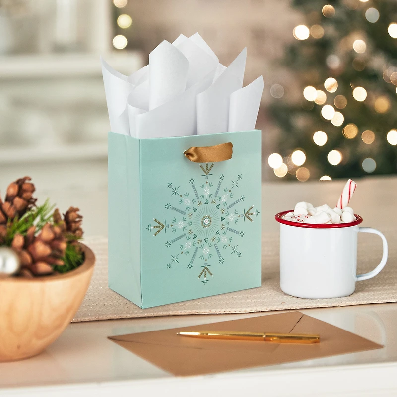 6.5" Sparkly Star on Light Sage Small Holiday Gift Bag for only USD 2.49 | Hallmark