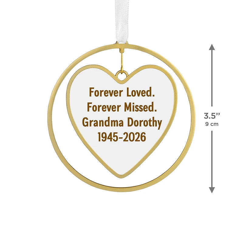 Gold Heart Metal Personalized Ornament, Custom Text for only USD 30.99 | Hallmark