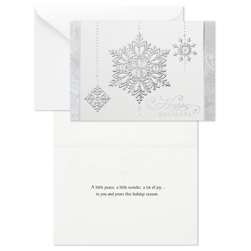 Silver Snowflakes Boxed Holiday Cards, Pack of 40 for only USD 15.49 | Hallmark