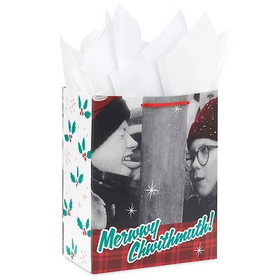 13" A Christmas Story™ Merwwy Chwithmuth! Large Gift Bag With Tissue Paper for only USD 7.99 | Hallmark