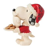 Jim Shore Peanuts Snoopy Santa With Cookie Plate Mini Figurine, 3.3" for only USD 29.99 | Hallmark