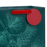 13" Embossed Pine Branch on Forest Green Large Holiday Gift Bag for only USD 4.99 | Hallmark